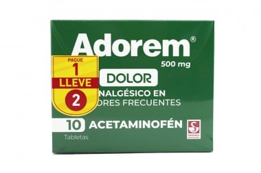 Adorem 500 Mg Pague 1 Lleve 2 10 Tabletas