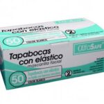 Tapabocas Con Elástico Color Blanco Caja Con 50 Unidades